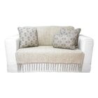 Manta Xale De Chenille Com Franja 1,20m X  X 1,80m Cor Palha