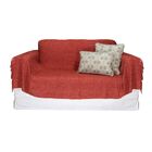 Manta Xale De Chenille Com Franja 1,20m X  X 1,80m Cor Telha