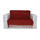 Manta Xale De Chenille Com Franja 1,20m X  X 1,80m Cor Telha