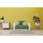 Manta Xale De Chenille Com Franja 1,20m X  X 1,80m Cor Verde