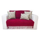 Manta Xale De Chenille Com Franja 1,20m X  X 1,80m Cor Vinho