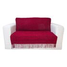 Manta Xale De Chenille Com Franja 1,20m X  X 1,80m Cor Vinho