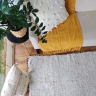 Manta Xale Decorativa Sofá Algodão 1,40 X 1,80 Mostarda