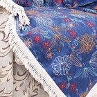 Manta Xale Para Sofá 1,50m X 1,50m Vicenza Azul Estampada Qua