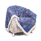 Manta Xale Para Sofá 1,50m X 1,50m Vicenza Azul Estampada Qua