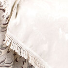 Manta Xale Para Sofá Bege 1,50m X 1,50m Jacquard Quadrada