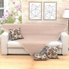 Manta Xale Para Sofá Bege Liso 1,50m X 1,50m