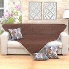 Manta Xale Sofá Sala Tabaco Liso 1,50m X 1,50m Tecido Jacquard