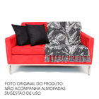 Manta Xale Sofá Tipo Capa Jacquard Tropical21s Pret 1,80x1,40