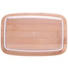 Mantegueira De Bambu Com Tampa Acrílica 19x12,5x6cm