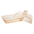 Manteigueira C/tampa De Cristal Coração Ambar Lyor