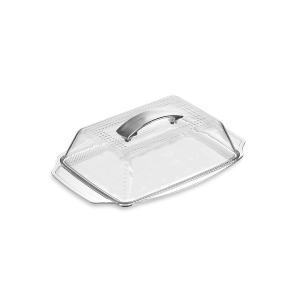 Manteigueira Com Tampa Acrílica E Pegador Cromado