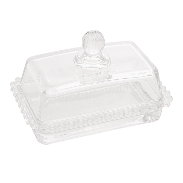 Manteigueira Cristal De Chumbo Com Tampa Pearl Transparente 1