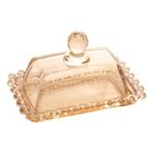 Manteigueira Cristal Pearl Com Tampa Âmbar 9x8x14cm - Wp Conn