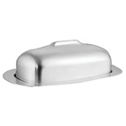 Manteigueira De Inox Porta Manteiga Com Tampa Oval