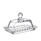 Manteigueira De Vidro Cristal Com Tampa Mesa Posta 14cm