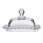 Manteigueira De Vidro Cristal Com Tampa Mesa Posta 14cm