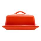 Manteigueira Em Cerâmica Wolff Retrô 17x12 5x9cm Laranja