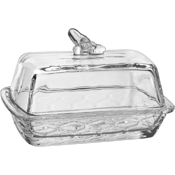 Manteigueira Home&co Com Tampa Vidro Manteiga 9x15x10cm Trans