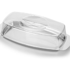 Manteigueira Pop Inox Retangular Com Tampa Transparente Casa