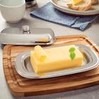 Manteigueira Service Retangular Em Aco Inox Com Tampa Tramont