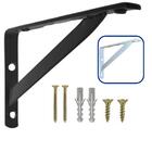 Mão Francesa 30 Cm 1 Pç Preta Suporte Cantoneira Prateleira