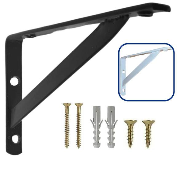 Mão Francesa 30 Cm 1 Pç Preta Suporte Cantoneira Prateleira