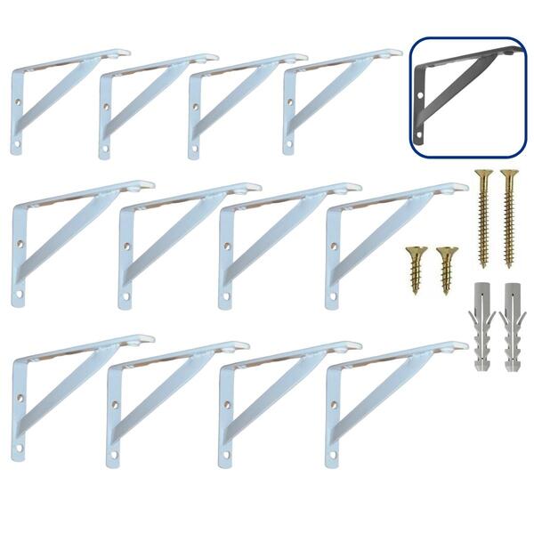 Mão Francesa 30 Cm 30 Peças Suporte Cantoneira P/ Prateleira