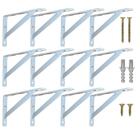 Mão Francesa 35cm 16 Peças Suporte Cantoneira Para Prateleira