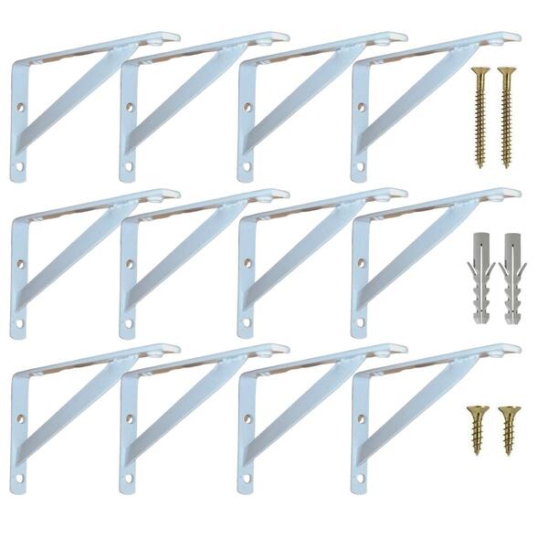 Mão Francesa 35cm 16 Peças Suporte Cantoneira Para Prateleira