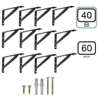 Mão Francesa 40cm 60un Suporte Cantoneira Prateleira Atacado