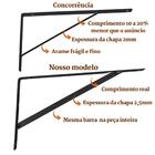 Mão Francesa 50 Cm 60pçs Preta Cantoneira Suporte Prateleira