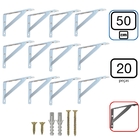 Mão Francesa 50cm Kit 20 Peças Suporte Cantoneira Prateleira