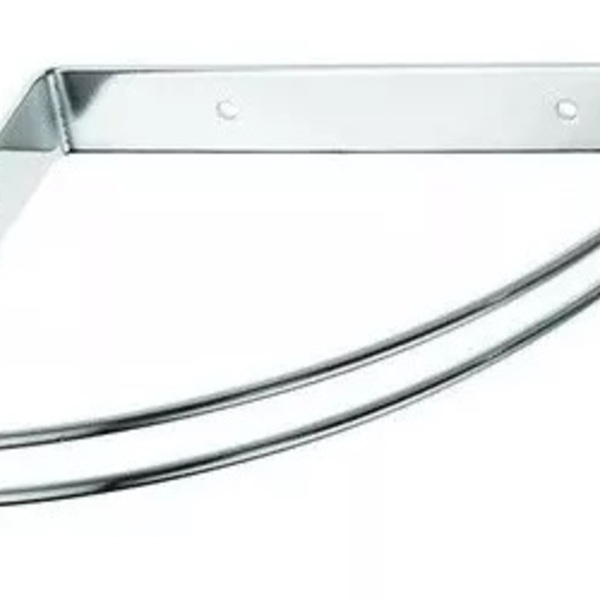 Mão Francesa Fixa 20x20cm Cromada - 2 Unidades