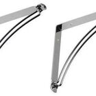 Mão Francesa Inversa 20x20cm Cromada - 2 Unidades