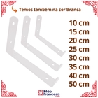 Mão Francesa Invertida 25cm 8un 3mm P/ Prateleira Industrial