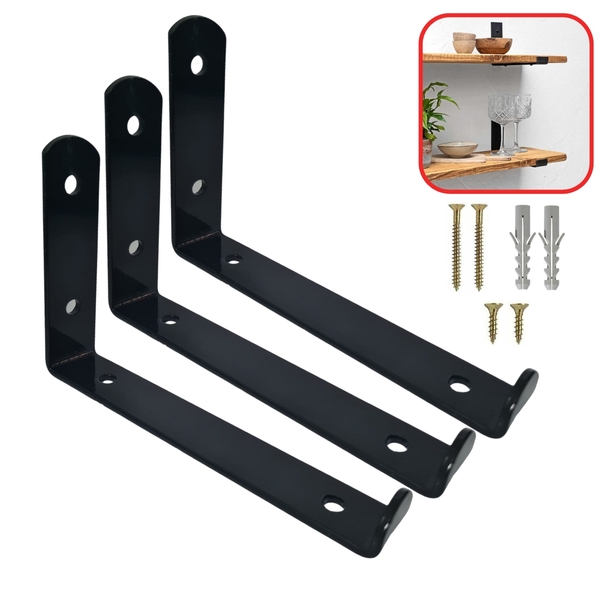 Mão Francesa Invertida 30cm 5mm 3 Peças Reforçada Industrial