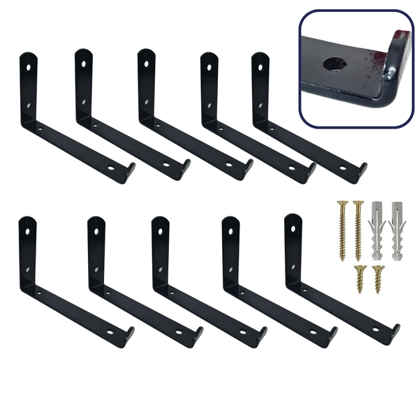 Mão Francesa Invertida 35cm 5mm 10 Pçs Reforçada Industrial