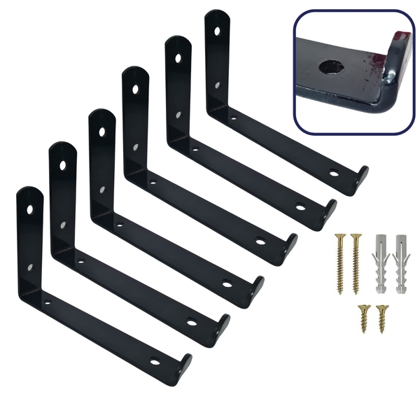 Mão Francesa Invertida 40cm 5mm 6 Peças Reforçada Industrial