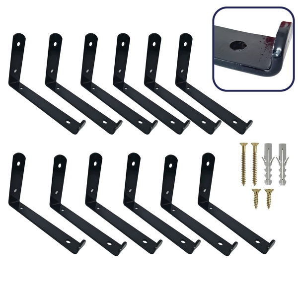 Mão Francesa Invertida 50cm 5mm 12 Pçs Reforçada Industrial