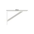 Mão Francesa Leve Branca Aço 22cm Bransforma