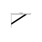 Mão Francesa Leve Preta Aço 17cm Bransforma