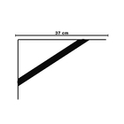 Mão Francesa Leve Preta Aço 37cm Bransforma