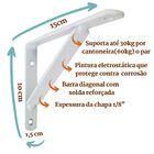 Mão Francesa Para Prateleira 15cm – Caixa Atacado Com 60pçs