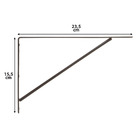 Mão Francesa Aço Zamar 16x24cm Preta