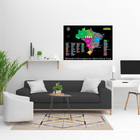 Mapa 60x 84 Cm De Raspar Com Estados Do Brasil Prata