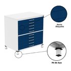 Mapoteca 10 Gavetas 120,4cm X 122,3cm Aço Branco/azul Delrei
