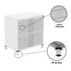 Mapoteca 10 Gavetas 120,4cm X 122,3cm Aço Branco/cinza