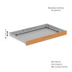 Mapoteca 10 Gavetas 120,4cm X 122,3cm Aço Branco/laranja Pica