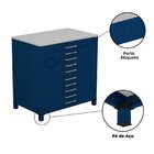 Mapoteca 10 Gavetas Map10 120,4cm X 122,3cm Aço Azul Delrei/c